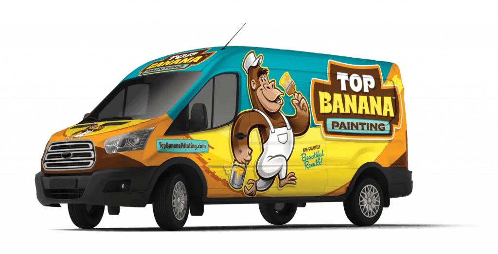 top banana painting wrapped van